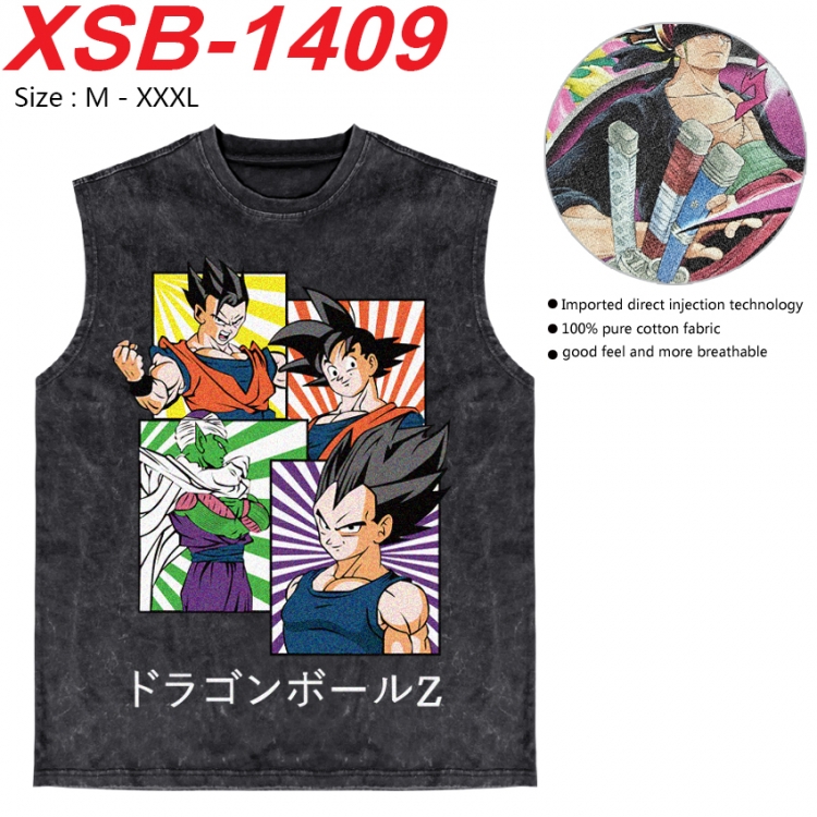 DRAGON BALL Anime pure cotton wash vest T-shirt 250g M-3XL 