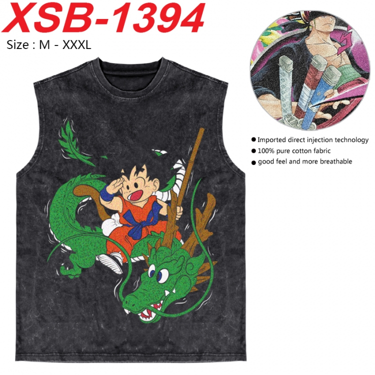 DRAGON BALL Anime pure cotton wash vest T-shirt 250g M-3XL 