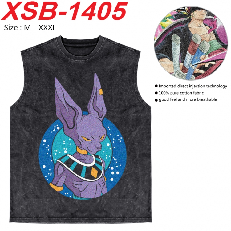DRAGON BALL Anime pure cotton wash vest T-shirt 250g M-3XL 