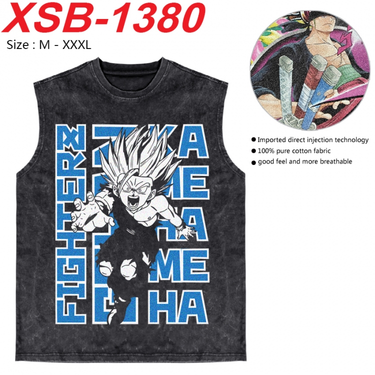DRAGON BALL Anime pure cotton wash vest T-shirt 250g M-3XL 