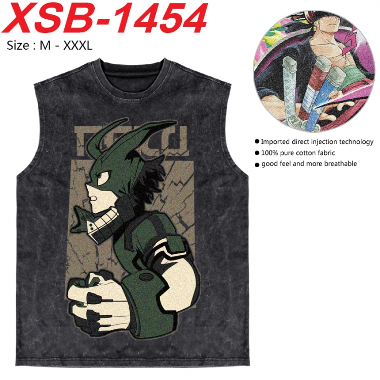 My Hero Academia Anime pure cotton wash vest T-shirt 250g M-3XL 