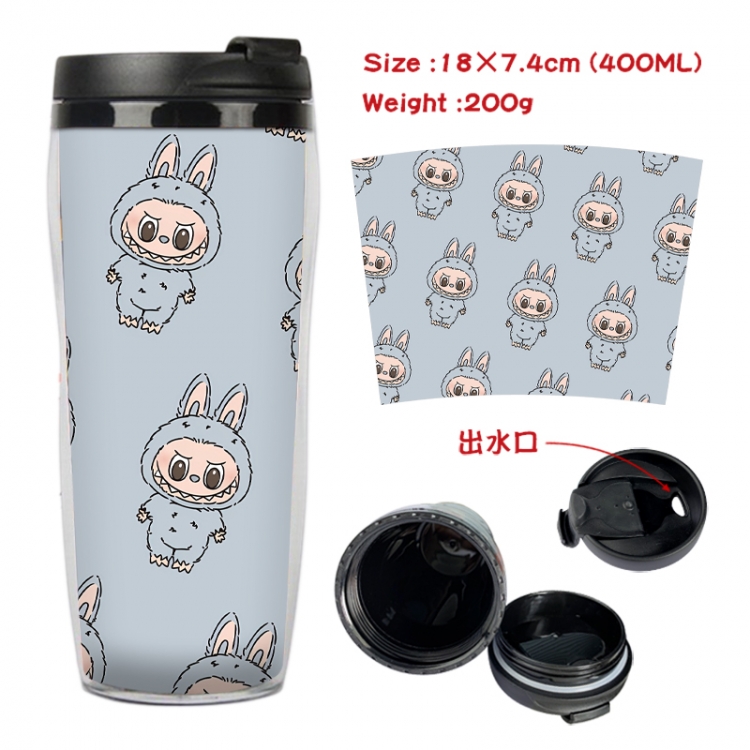 Labubu Anime full-color double-layer water cup 18X7.4cm 400ml