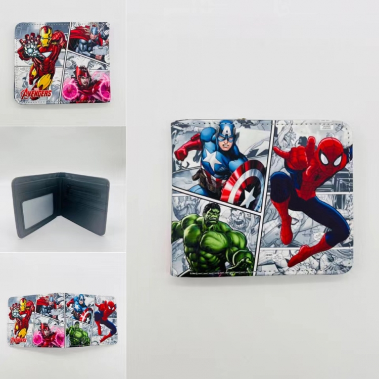 Spiderman Full color Two fold short card case wallet 11X9.5CM 