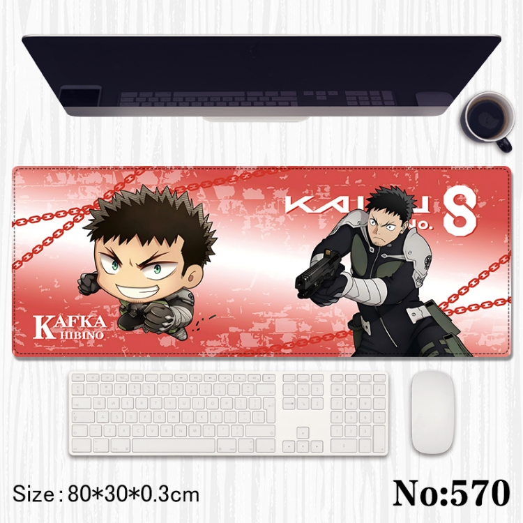 KAIJU NUMBER EIGHT Anime peripheral computer mouse pad office desk pad multifunctional pad 80X30X0.3cm