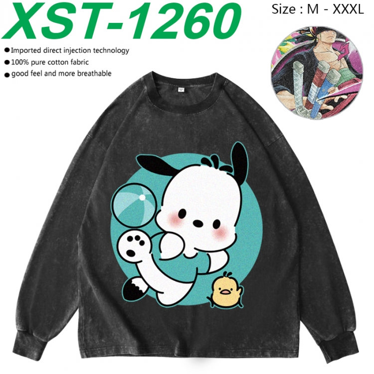 sanrio Anime washing water pure cotton long sleeved sweatshirt from M to 3XL