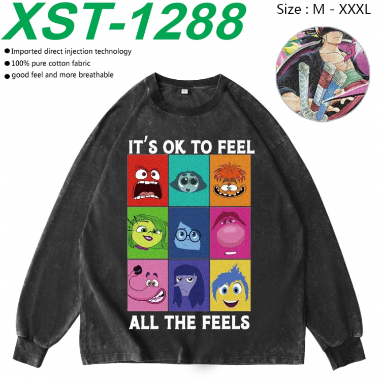 Inside Out Anime washing water pure cotton long sleeved sweatshirt from M to 3XL XST-1288