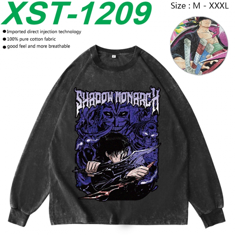 Solo Leveling:Arise  Anime washing water pure cotton long sleeved sweatshirt from M to 3XL XST-1209
