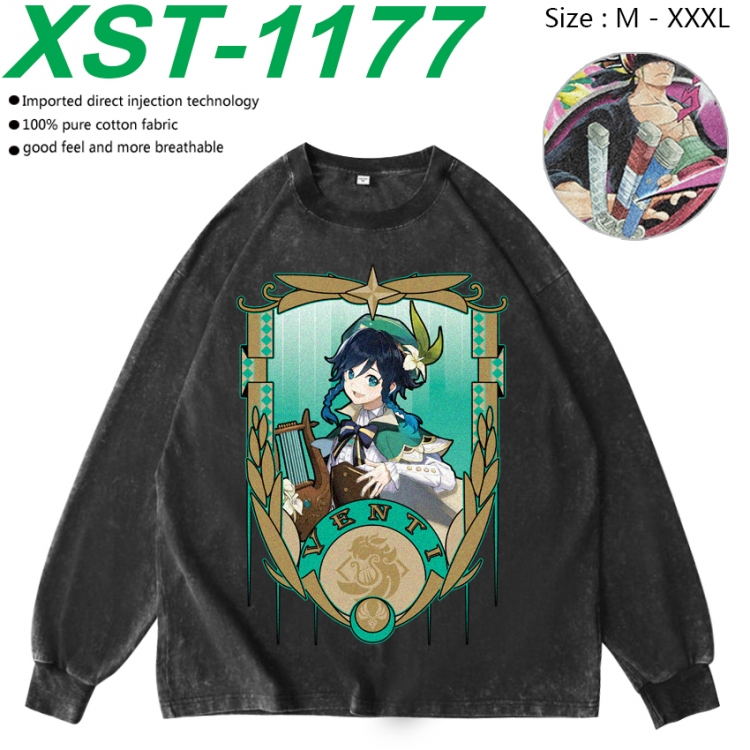 Genshin Impact Anime washing water pure cotton long sleeved sweatshirt from M to 3XL