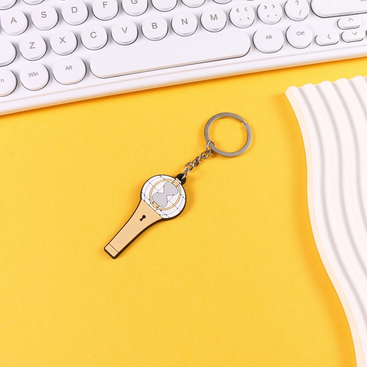 ateez Korean celebrity 3D soft rubber single-sided keychain pendant price for 10 pcs