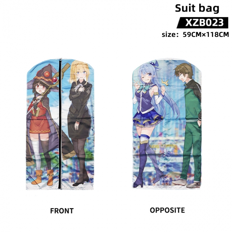 Blessings for a better world Anime peach skin velvet waterproof suit bag 59X118CM XZB023