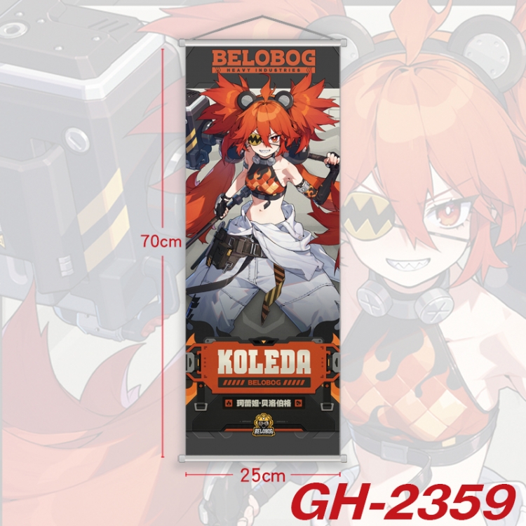 Zenless Zone Zero Plastic Rod Cloth Small Hanging Canvas Painting Wall Scroll 25x70cm price for 5 pcs GH-2359