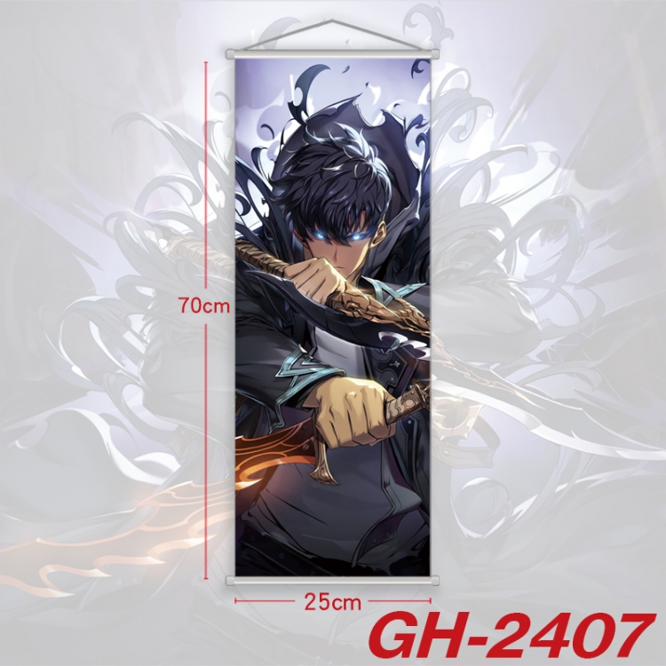 Solo Leveling:Arise Plastic Rod Cloth Small Hanging Canvas Painting Wall Scroll 25x70cm price for 5 pcs GH-2407