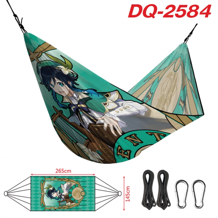 Genshin Impact Outdoor full color watermark printing hammock 265x145cm DQ-2584
