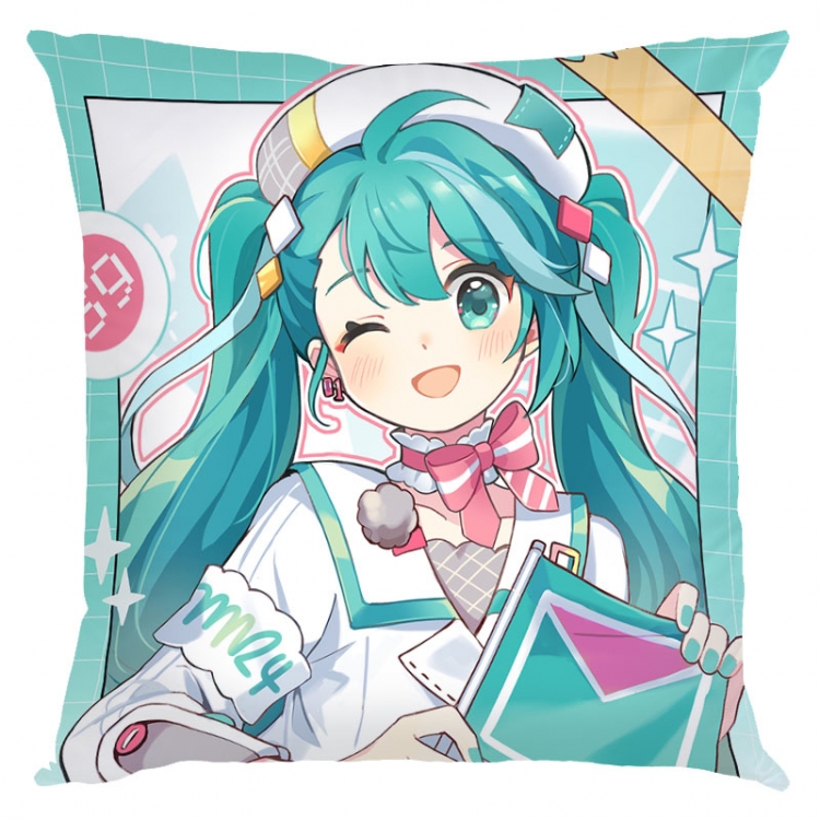 Hatsune Miku Anime square full-color pillow cushion 45X45CM NO FILLING   C3-147