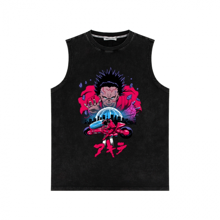 Akira Anime peripheral washed vest direct spray process 290g from S to 2XL