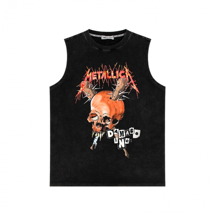 Metallic Anime peripheral washed vest direct spray process 290g from S to 2XL