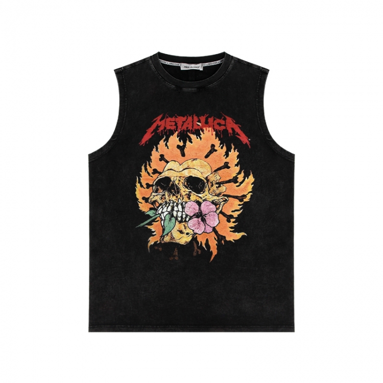 Metallic Anime peripheral washed vest direct spray process 290g from S to 2XL