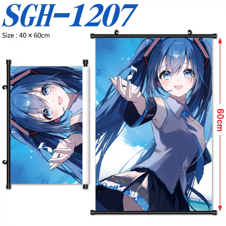 Hatsune Miku Anime digital printed pole style hanging picture Wall Scroll 40x60cm  SGH-1207