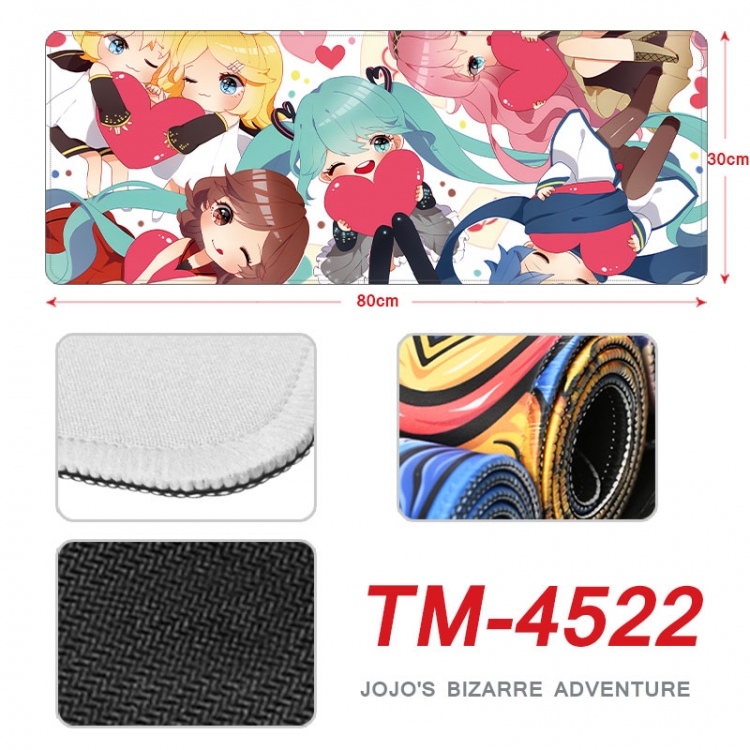 Hatsune Miku Anime peripheral new lock edge mouse pad 80X30cm   tm-4522