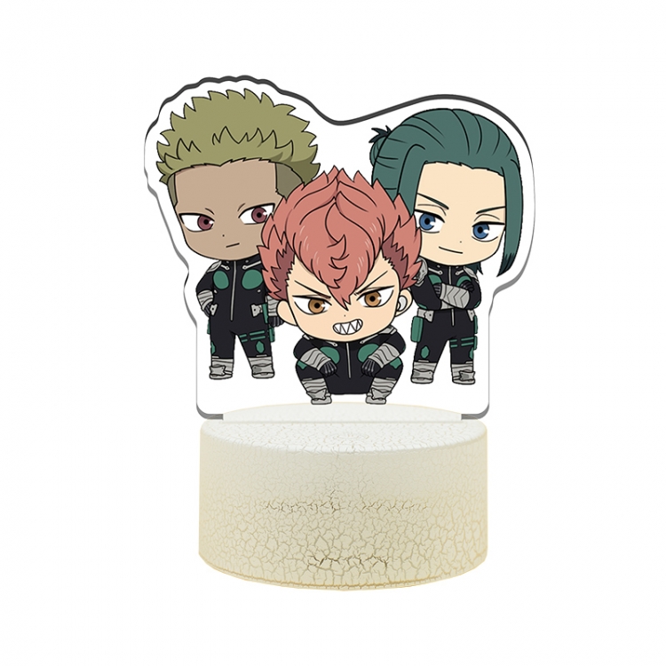 KAIJU NUMBER EIGHT q-version Acrylic Night Light 16 Color-changing USB Interface Box Set 19X7X4CM white base