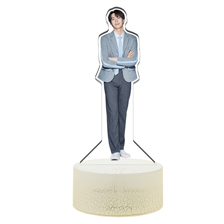 South Korean boy band ZB1 Acrylic Night Light 16 Color-changing USB Interface Box Set 19X7X4CM white base