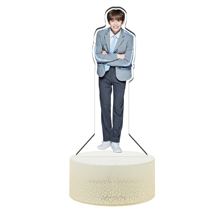South Korean boy band ZB1 Acrylic Night Light 16 Color-changing USB Interface Box Set 19X7X4CM white base