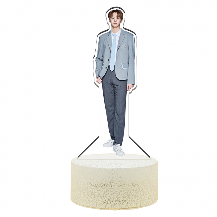 South Korean boy band ZB1 Acrylic Night Light 16 Color-changing USB Interface Box Set 19X7X4CM white base