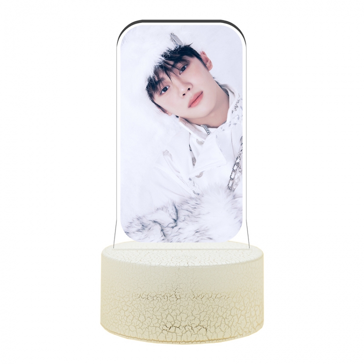 South Korean boy band ZB1 Acrylic Night Light 16 Color-changing USB Interface Box Set 19X7X4CM white base