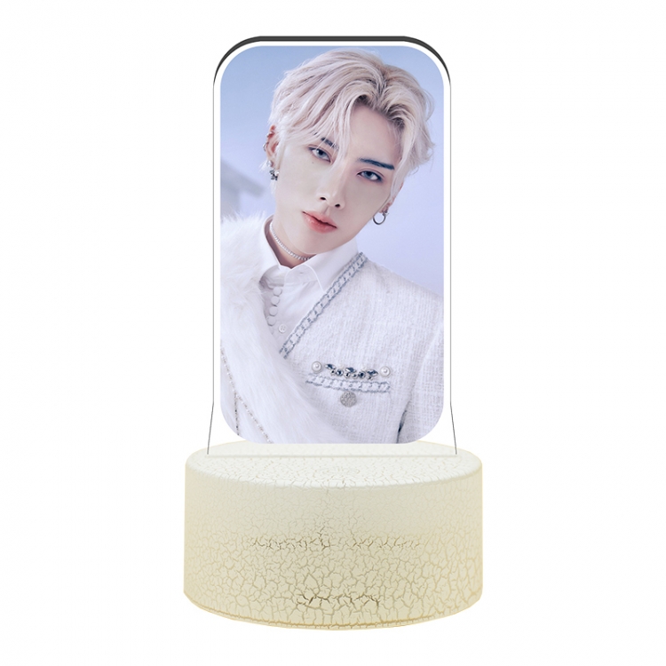 South Korean boy band ZB1 Acrylic Night Light 16 Color-changing USB Interface Box Set 19X7X4CM white base