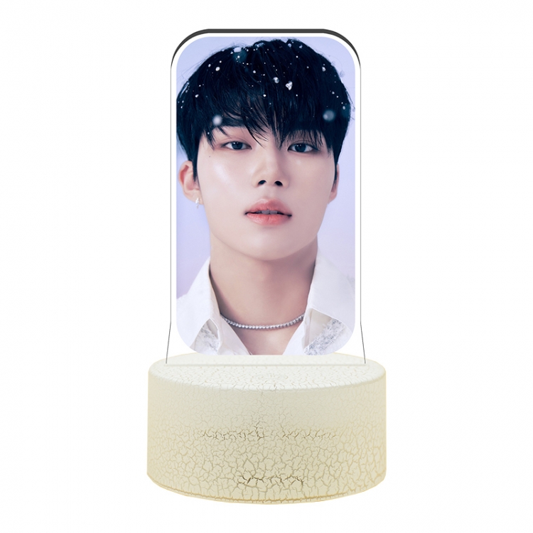 South Korean boy band ZB1 Acrylic Night Light 16 Color-changing USB Interface Box Set 19X7X4CM white base