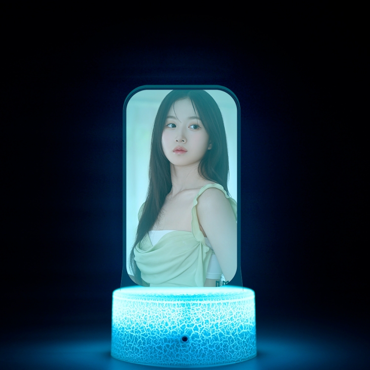 NMIXX Acrylic night light 16 kinds of color changing USB interface box 14X7X4CM white base