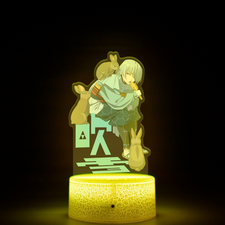 The Elusive Samurai Acrylic Night Light 16 Color-changing USB Interface Box Set 19X7X4CM white base