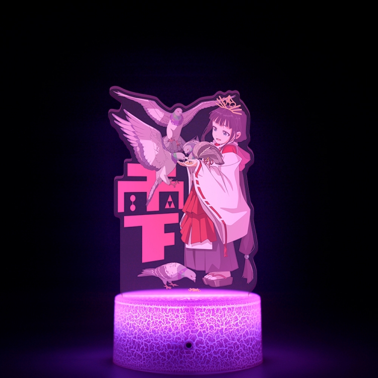 The Elusive Samurai Acrylic Night Light 16 Color-changing USB Interface Box Set 19X7X4CM white base