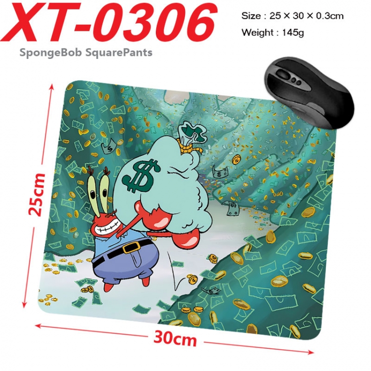 SpongeBob Anime peripheral new lock edge mouse pad 25X30cm  xt-0306