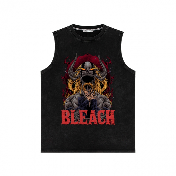Bleach Anime peripheral washed vest direct spray process 290g from S to 2XL