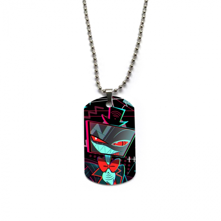 Hazbin Hotel Anime double-sided full color printed military brand necklace price for 5 pcs