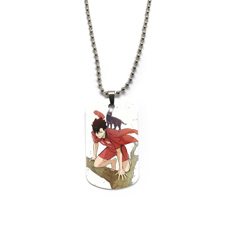  Haikyuu!! Anime double-sided full color printed military brand necklace price for 5 pcs