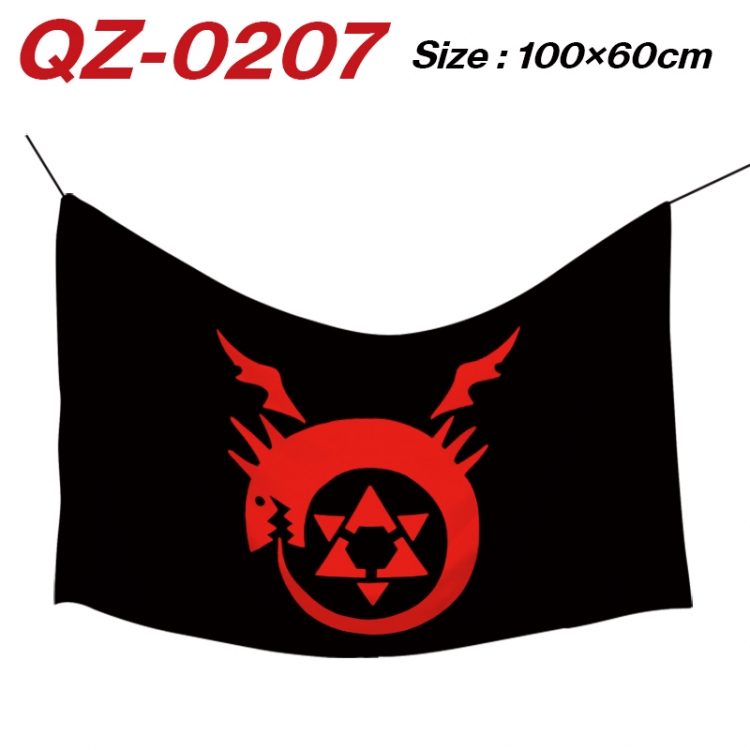 Fullmetal Alchemist  Anime Full Color Watermark Printing Banner 100X60CM QZ-0207