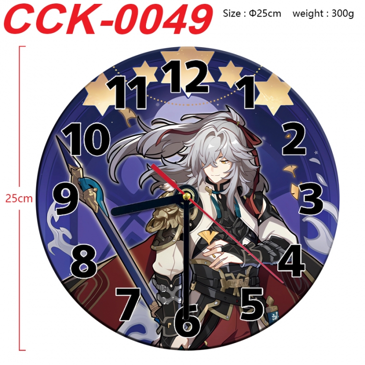 Honkai: Star Rail Anime peripheral printed full-color wall clock 25cm CCK-0049