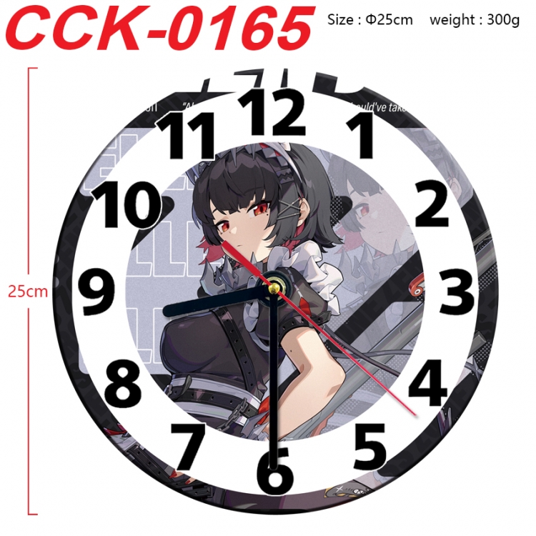 Zenless Zone Zero Anime peripheral printed full-color wall clock 25cm  CCK-0165