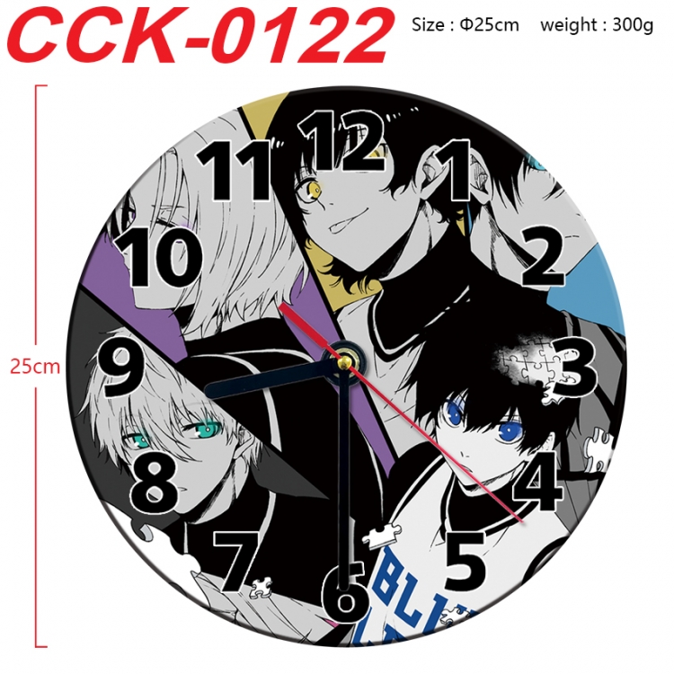 BLUE LOCK Anime peripheral printed full-color wall clock 25cm  CCK-0122