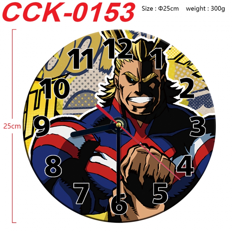 My Hero Academia Anime peripheral printed full-color wall clock 25cm  CCK-0153