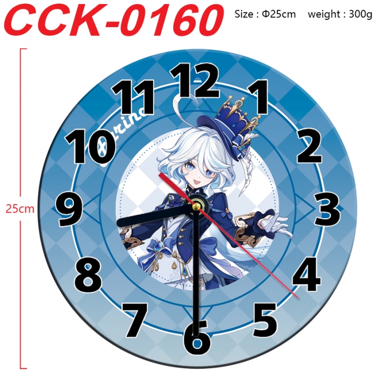 Genshin Impact Anime peripheral printed full-color wall clock 25cm  CCK-0160