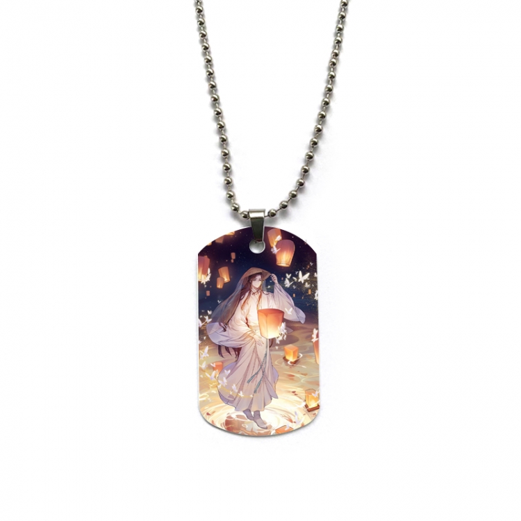 Heaven Official's Blessing Anime double-sided full color printed military brand necklace price for 5 pcs