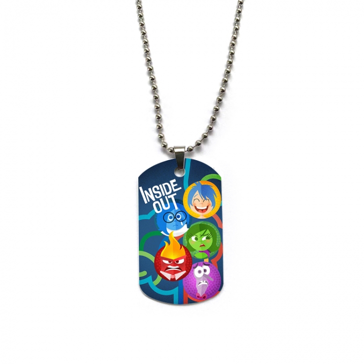 Inside Out Anime double-sided full color printed military brand necklace price for 5 pcs