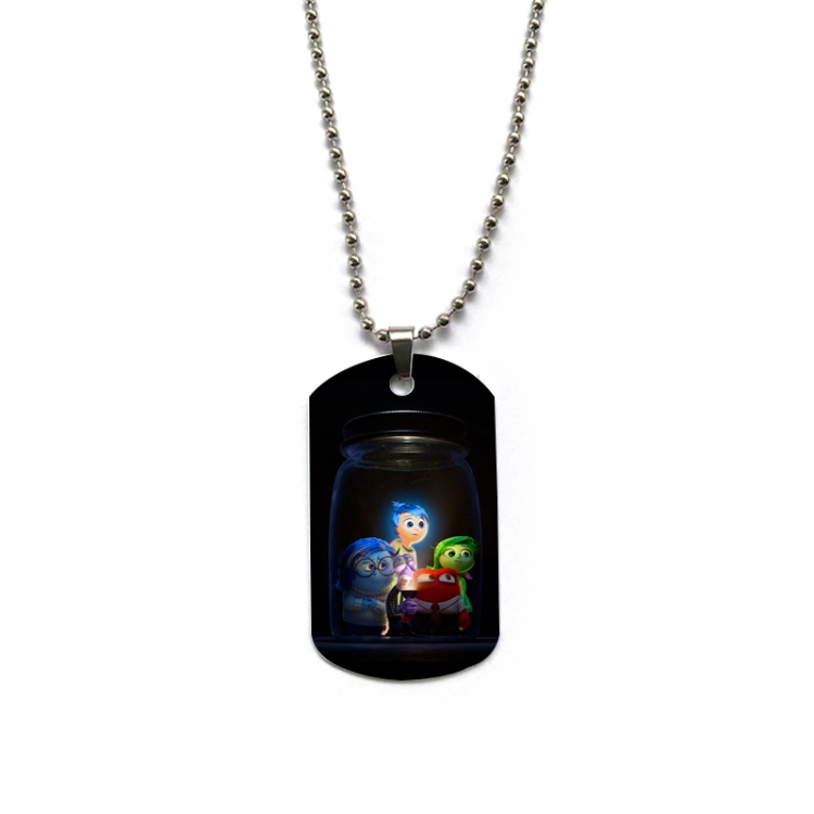Inside Out Anime double-sided full color printed military brand necklace price for 5 pcs