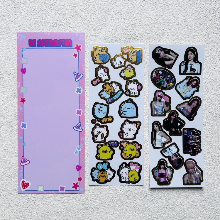 LESSER Surrounding transparent sticker photo phone case account decoration sticker 82X205MM price for 10 set