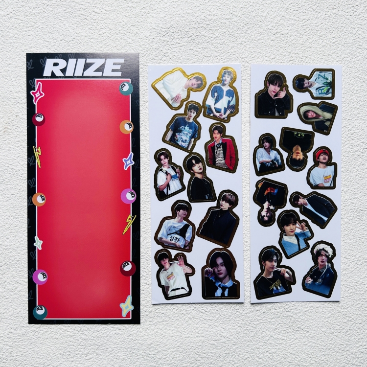 RIIZE Surrounding transparent sticker photo phone case account decoration sticker 82X205MM price for 10 set