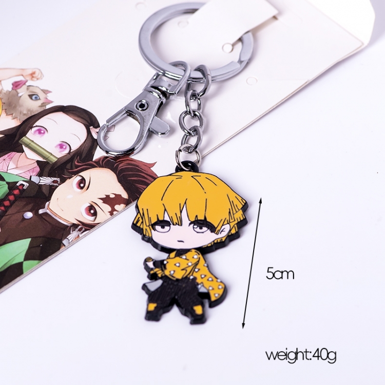 Demon Slayer Kimets q-version Animation peripheral metal keychain pendant price for 5 pcs