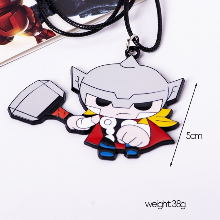 Thor q-version Animation peripheral leather rope necklace pendant price for 5 pcs